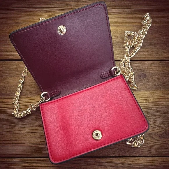 Coach Embossed Red Leather Wallet - Picture 2 of 8